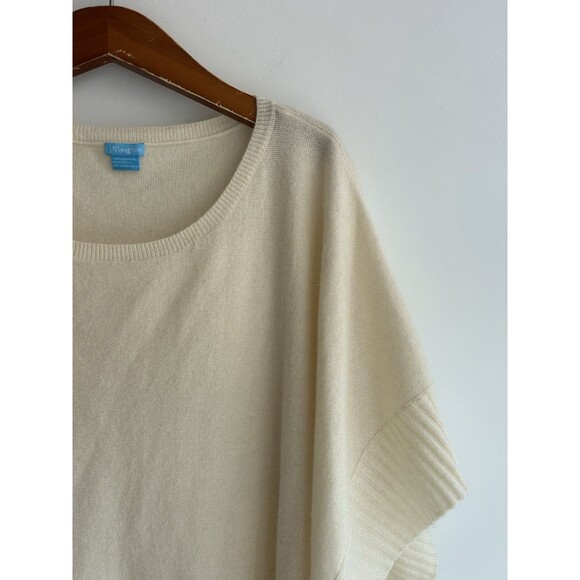 J.McLaughlin Women's 100% Cashmere Oversized Pullover Sweater Cream One Size - Picture 3 of 8